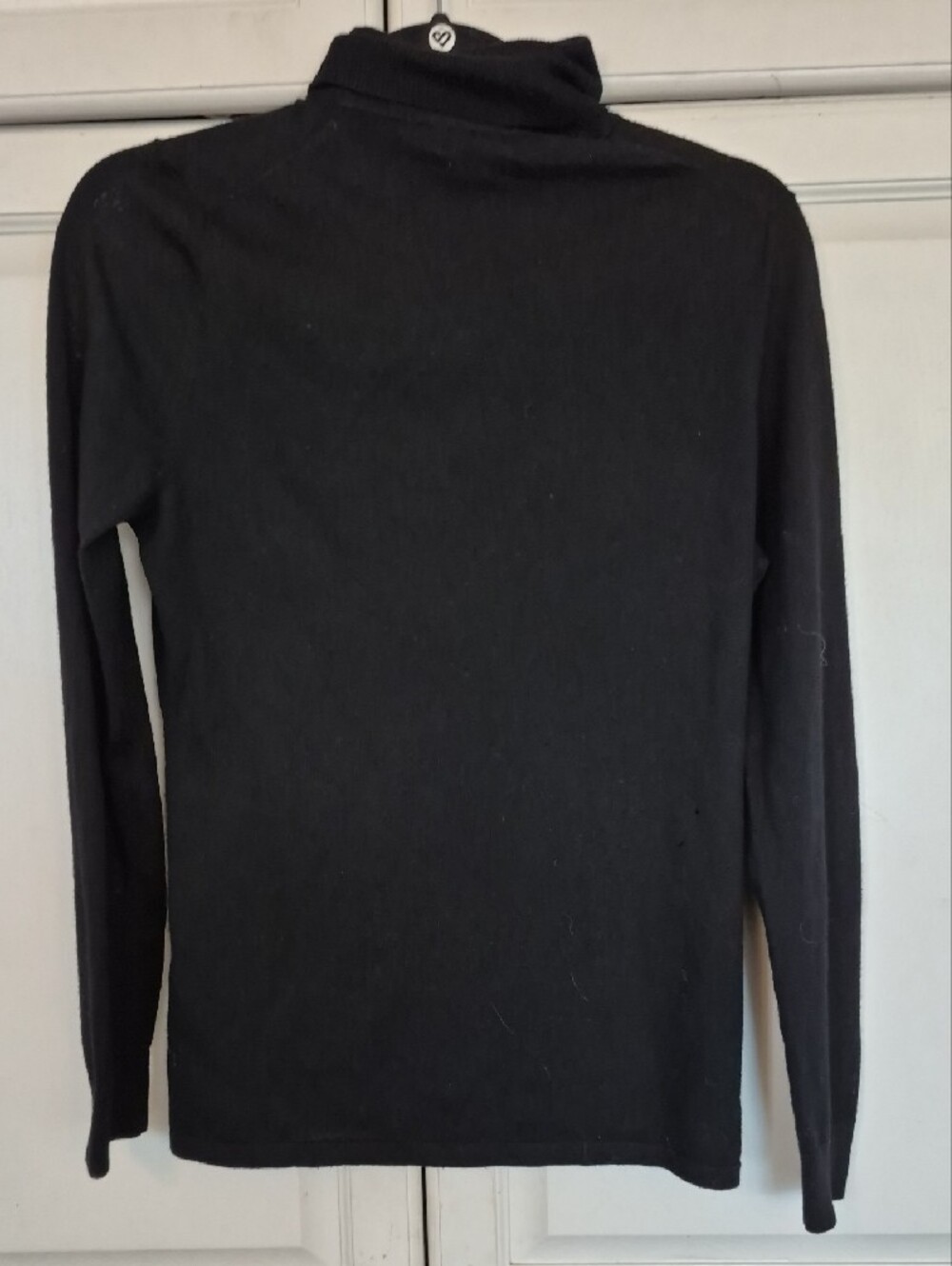 Lord & Taylor Black Merino Turtleneck Sweater - Picture 3 of 6